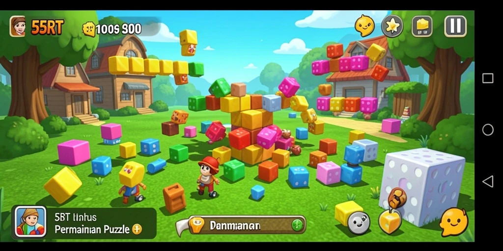 Screenshot permainan <strong>55RT</strong> menampilkan tantangan puzzle yang mendebarkan.