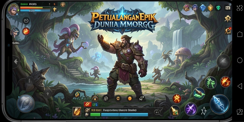 Tampilan gameplay epik dari 8G8G dalam dunia MMORPG.