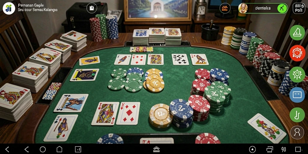 Gameplay seru 8II dalam permainan Gaple yang menantang.