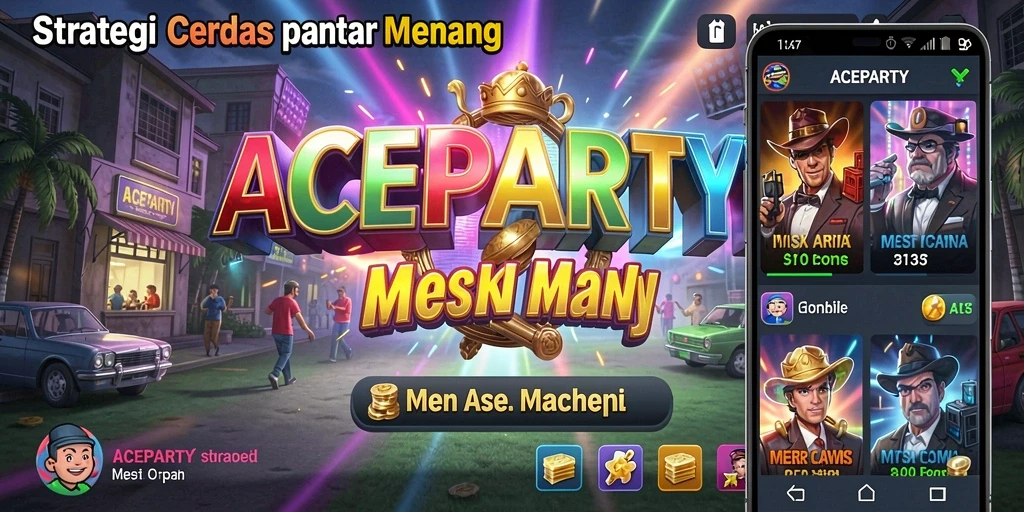 Tampilan gameplay menegangkan di ACEPARTY dengan rencana strategis yang cermat.