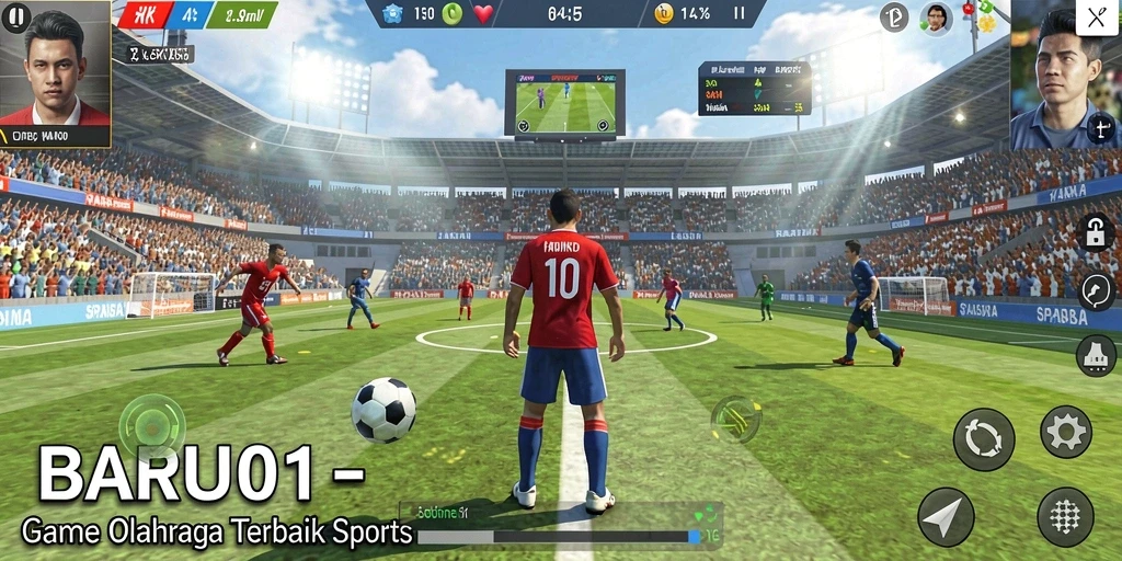 Tampilan seru gameplay <strong>BARU01</strong> dengan pertandingan olahraga mendebarkan.