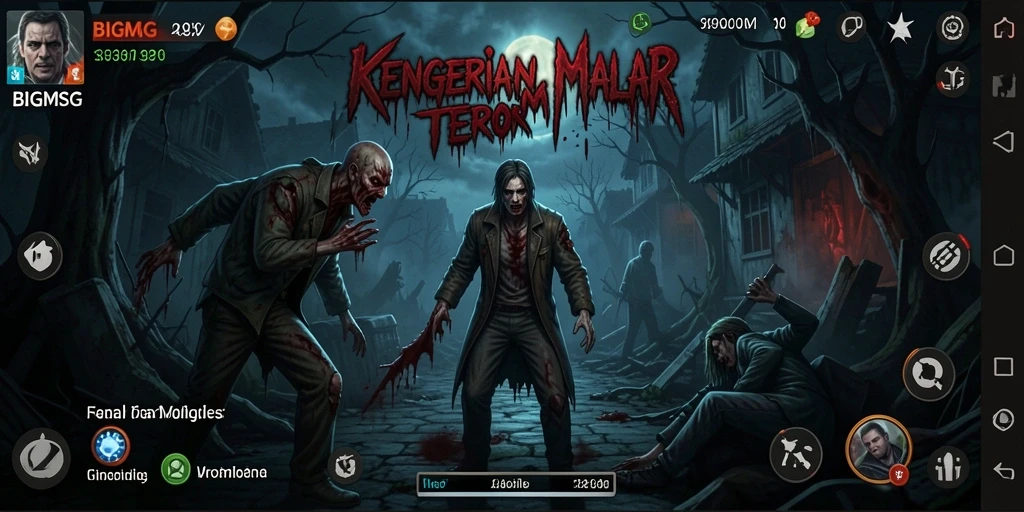 Screenshot menunjukkan karakter dalam kegelapan menghadapi makhluk menakutkan.