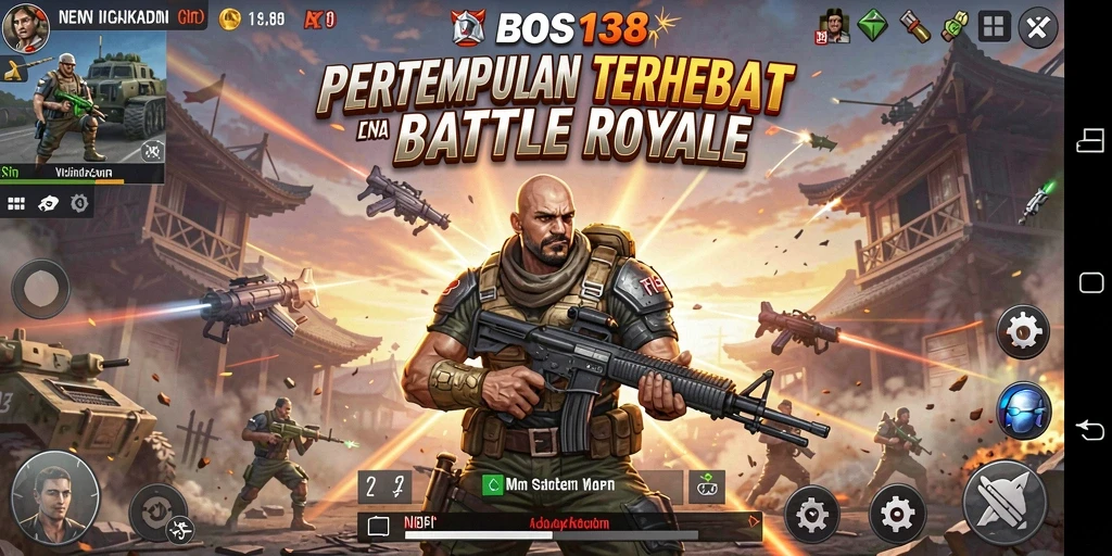 Screenshot menunjukkan momen seru dalam pertempuran Battle Royale.