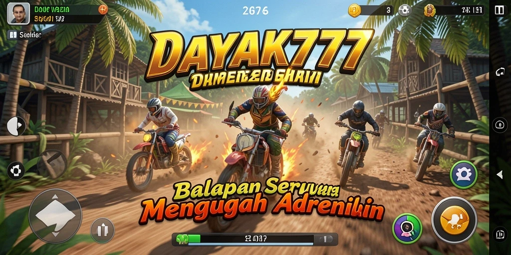 Screenshot DAYAK777 menampilkan aksi balapan yang mendebarkan di berbagai trek.