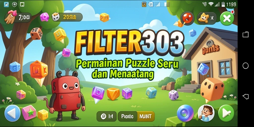 Tampilan gameplay FILTER303 yang seru dan menantang.