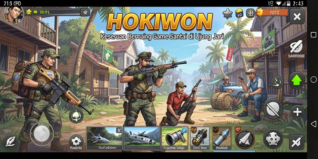 Tangkapan layar gameplay HOKIWON yang seru dan penuh warna.