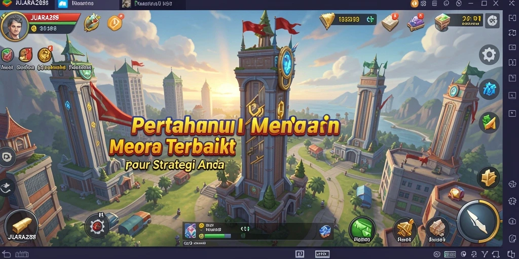 Tampilan gameplay JUARA288 yang intens dalam Tower Defense.