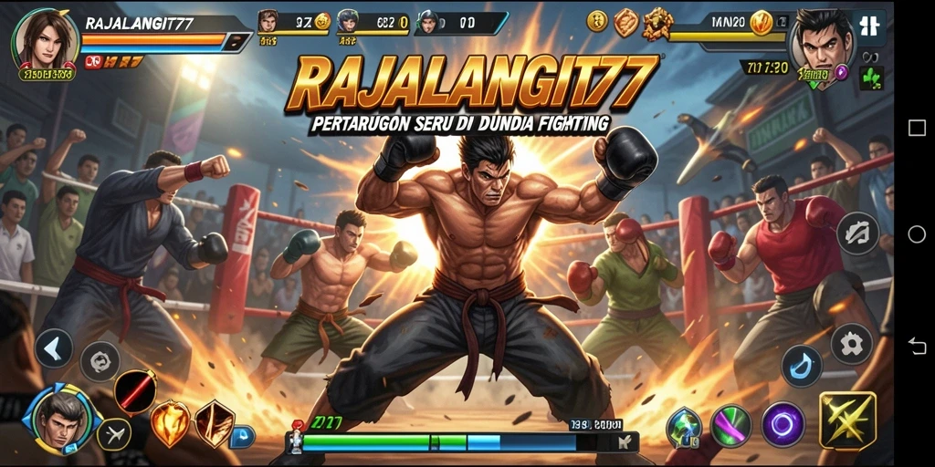 Tampilan gameplay seru dalam RAJALANGIT77 dengan pertarungan yang intens.