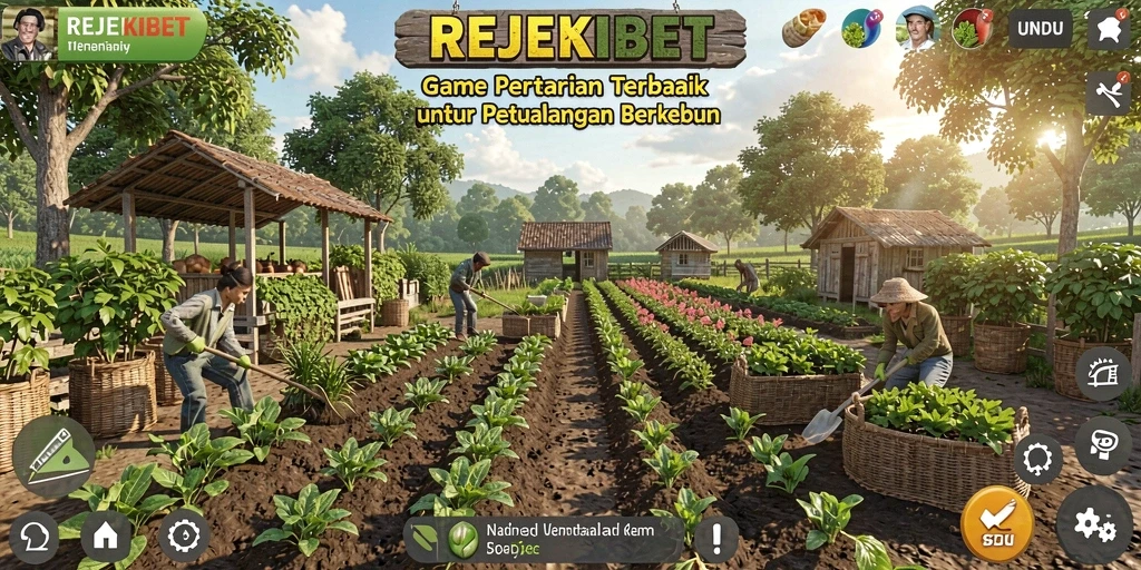 Gameplay REJEKIBET yang seru dan mendidik tentang pertanian.