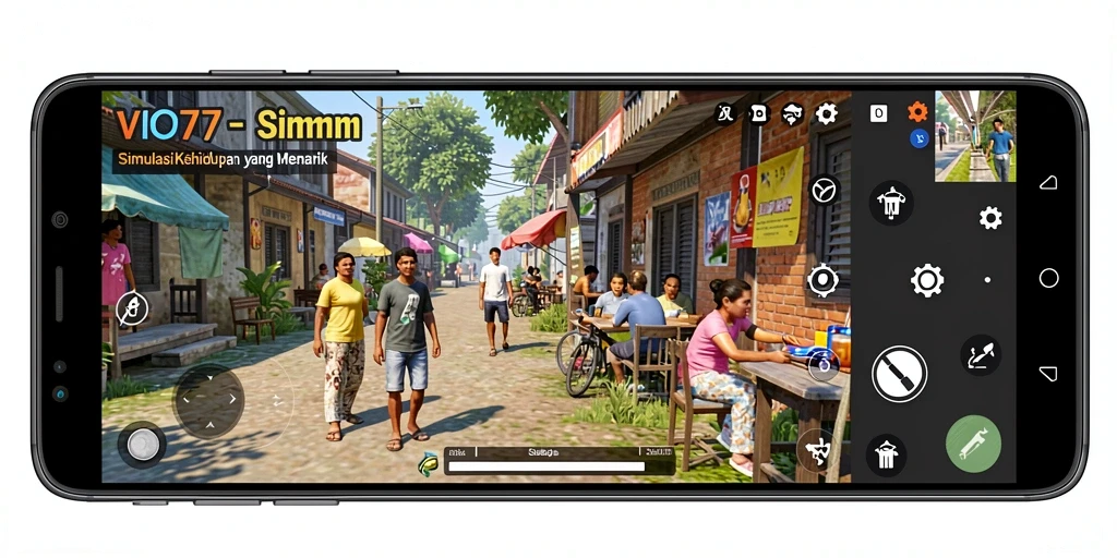 Gameplay VIO77 yang menampilkan simulasi kehidupan yang interaktif.
